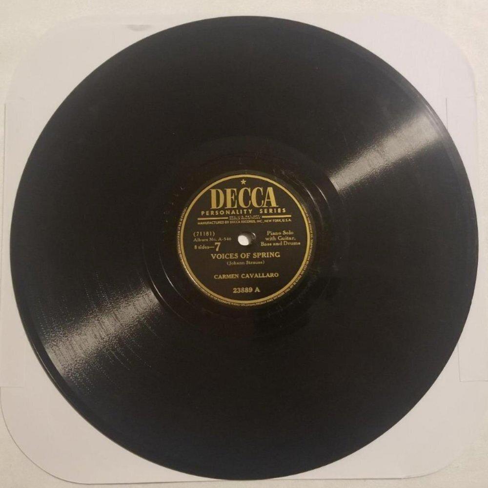 3/$25 Carmen Cavallaro 78 RPM Voices of Spring / You and You Decca